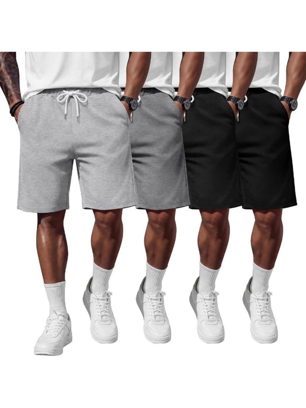 Big & Tall Men's Cotton Blend Shorts - 4 Pack, Comfortable & Stylish Casual Wear